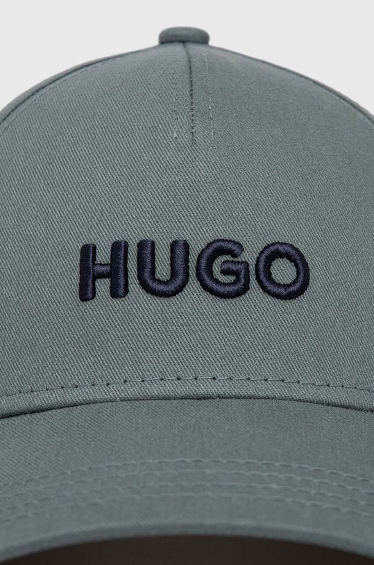 HUGO czapka z daszkiem bawełniana 50496033 zielony SS24