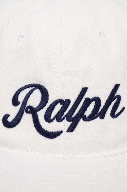 Βαμβακερό καπέλο του μπέιζμπολ Polo Ralph Lauren 710901609 λευκό AW23