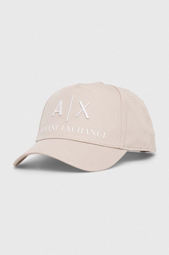 Armani Exchange czapka z daszkiem aplikacja beżowy 954039.CC513