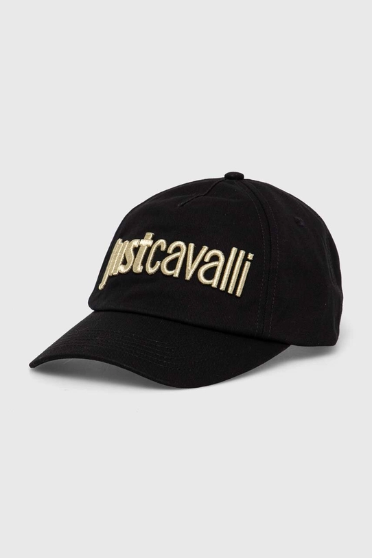 Just Cavalli șapcă de baseball din bumbac bumbac negru 75QAZK30.ZG192