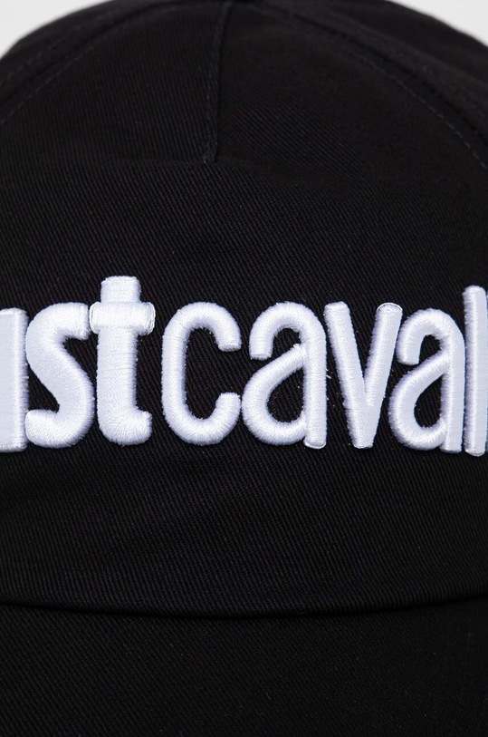 Just Cavalli czapka z daszkiem bawełniana 75QAZK30.ZG192 czarny AW23