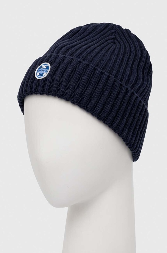 North Sails czapka z domieszką wełny 623227 granatowy AW23