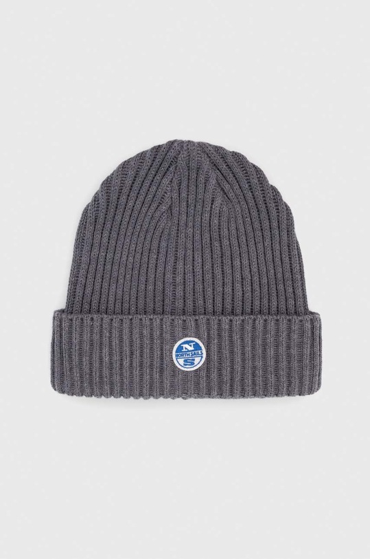 North Sails caciula din amestec de lana uni gri 623227