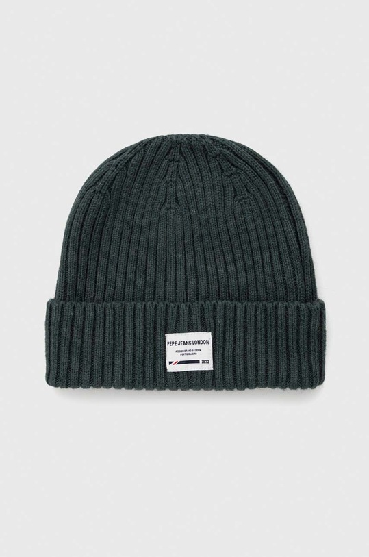 Pepe Jeans caciula din amestec de lana uni verde PM040531.692