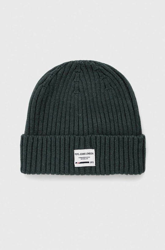 Pepe Jeans caciula din amestec de lana uni verde PM040531.692