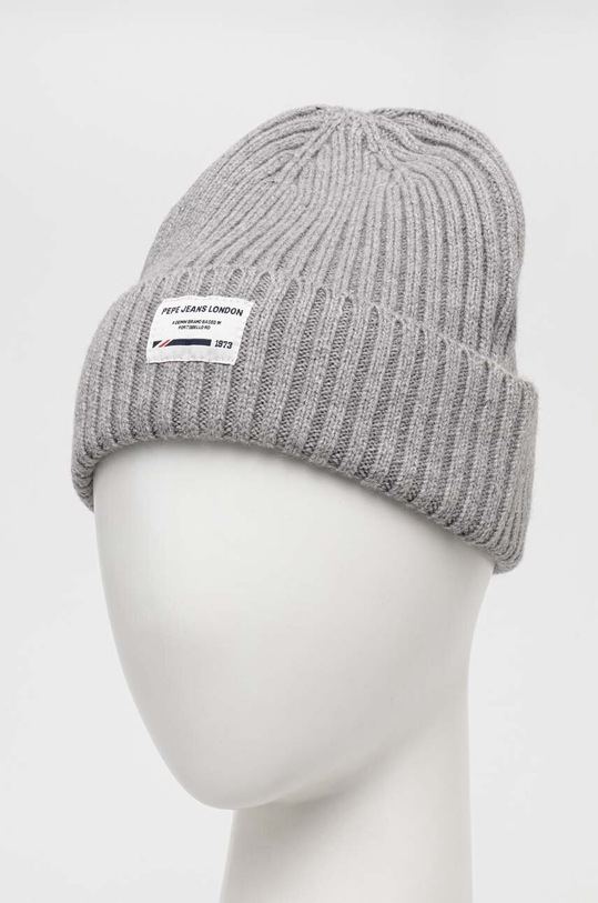 Шапка с вълна Pepe Jeans GRIFFIN PM040531.933 сив AW23