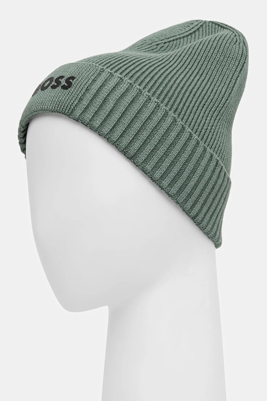 BOSS Green căciulă de lână BOSS GREEN 50499423 verde AW25