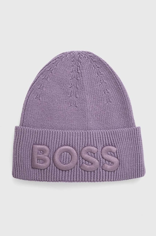 Kapa s dodatkom vune Boss Orange BOSS ORANGE natpis ljubičasta 50497967