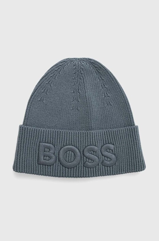 Boss Orange caciula din amestec de lana BOSS ORANGE imprimeu verde 50497967