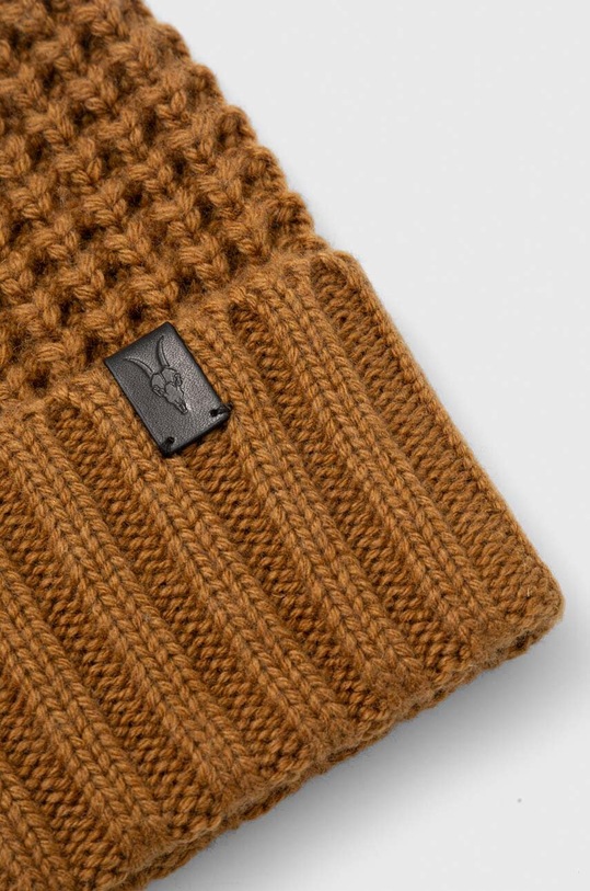 Akcesoria AllSaints czapka z domieszką wełny AS200694 brązowy
