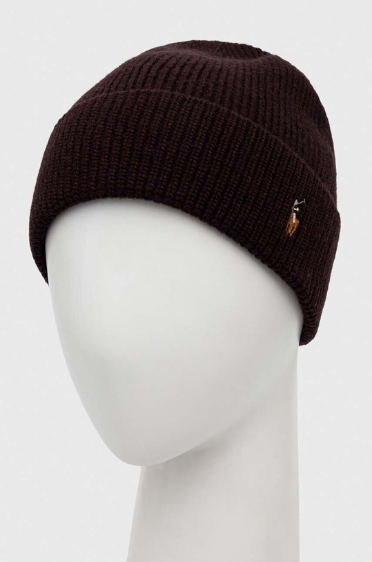 Μάλλινο σκουφί Polo Ralph Lauren 449923718 καφέ AW23