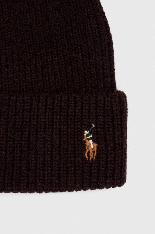 Akcesoria Polo Ralph Lauren czapka wełniana 449923718 brązowy