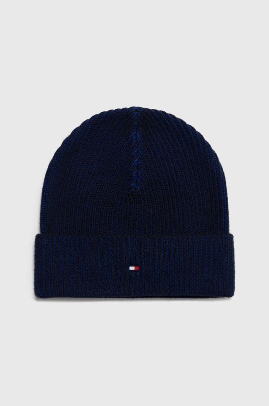 Tommy Hilfiger czapka i szalik z domieszką kaszmiru AM0AM11624 granatowy AW23