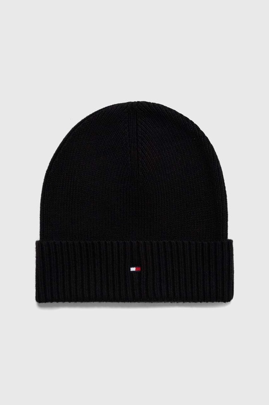 Tommy Hilfiger czapka i szalik z domieszką kaszmiru AM0AM11624 czarny AW23