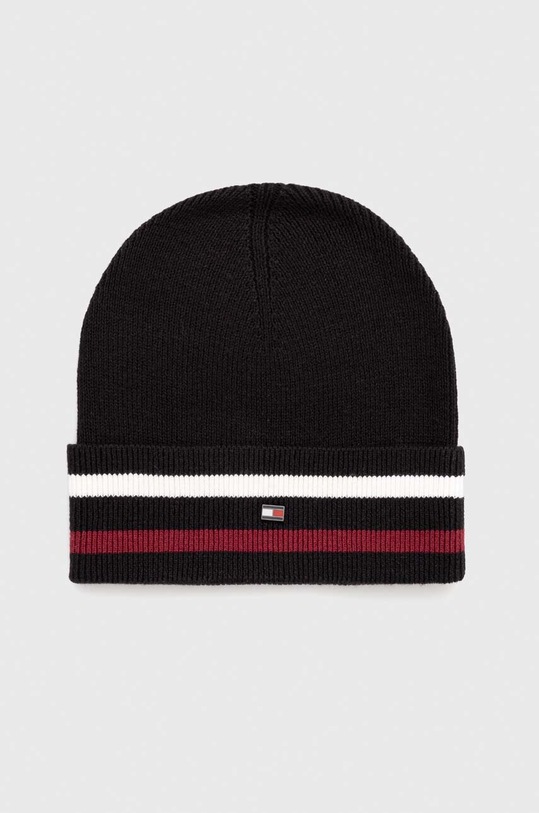 Tommy Hilfiger czapka z domieszką wełny z domieszką wełny czarny AM0AM11497