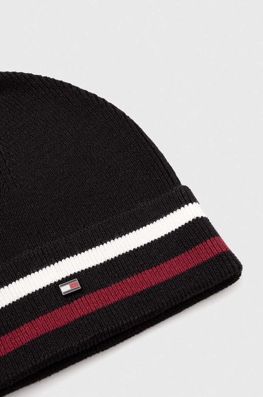 Akcesoria Tommy Hilfiger czapka z domieszką wełny AM0AM11497 czarny