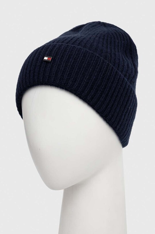 Σκούφος από κασμίρ Tommy Hilfiger AM0AM11508 σκούρο μπλε AW23
