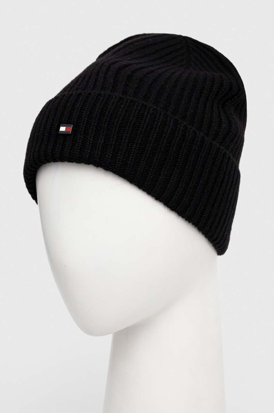 Tommy Hilfiger czapka kaszmirowa AM0AM11508 czarny AW23