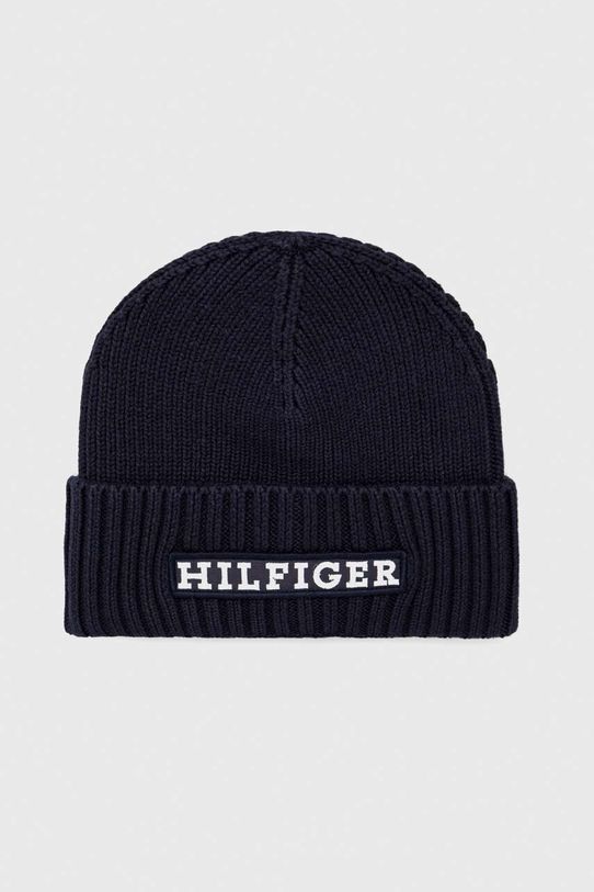 Tommy Hilfiger czapka z domieszką wełny z domieszką wełny granatowy AM0AM11737