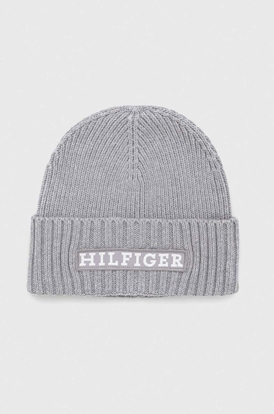 Tommy Hilfiger czapka z domieszką wełny szary AM0AM11737