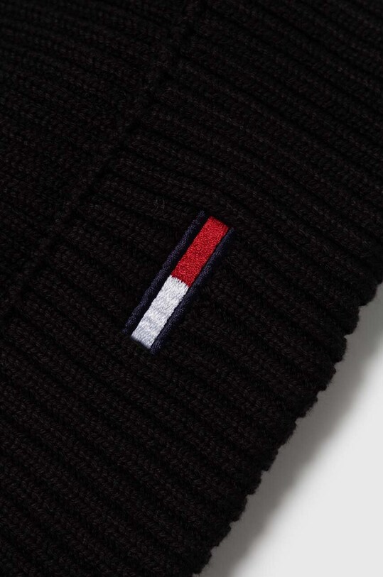 Tommy Jeans czapka i szalik AM0AM11677 czarny