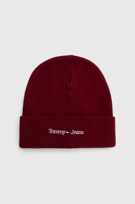 Tommy Jeans czapka aplikacja bordowy AM0AM11016