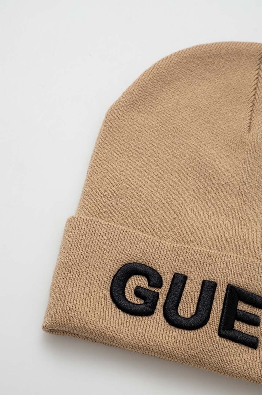 Guess czapka z domieszką wełny AM5027.POL01 beżowy AW24