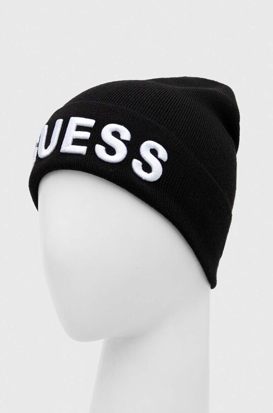 Шапка с примесью шерсти Guess AM5027.POL01 чёрный AW24
