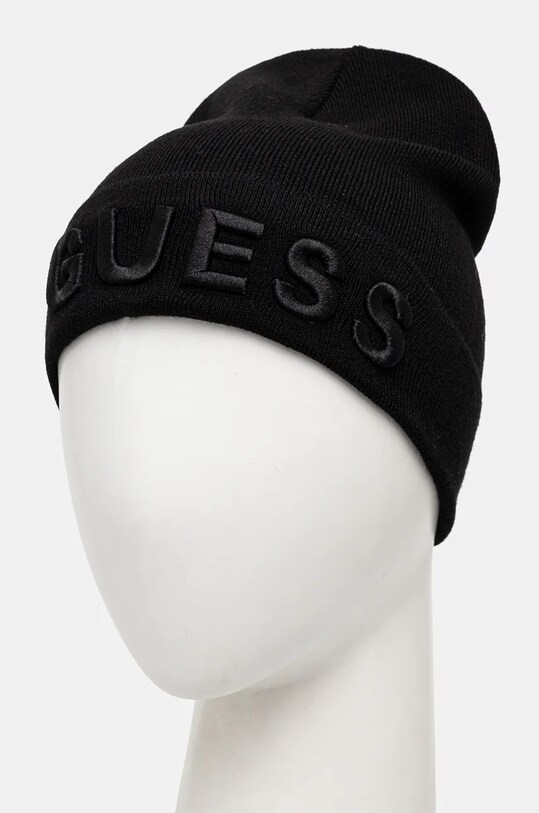 Guess caciula din amestec de lana AM5027.POL01 negru AW24