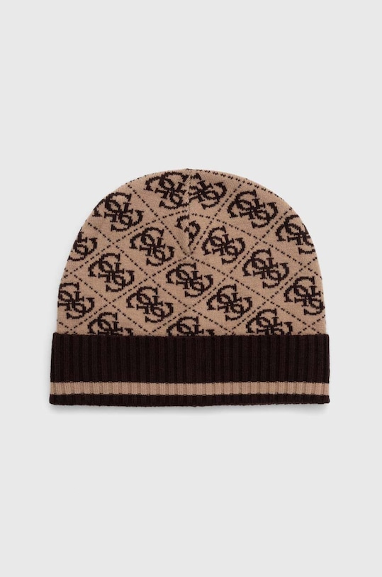 Čiapka Guess stredne hrubá béžová AM5028.POL01