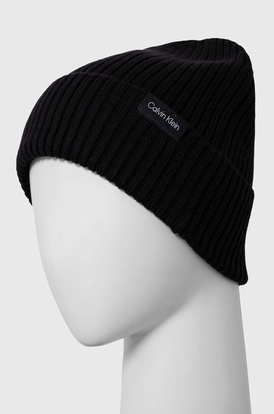 Doplnky Čiapka a šál s prímesou kašmíru Calvin Klein K50K511021 čierna