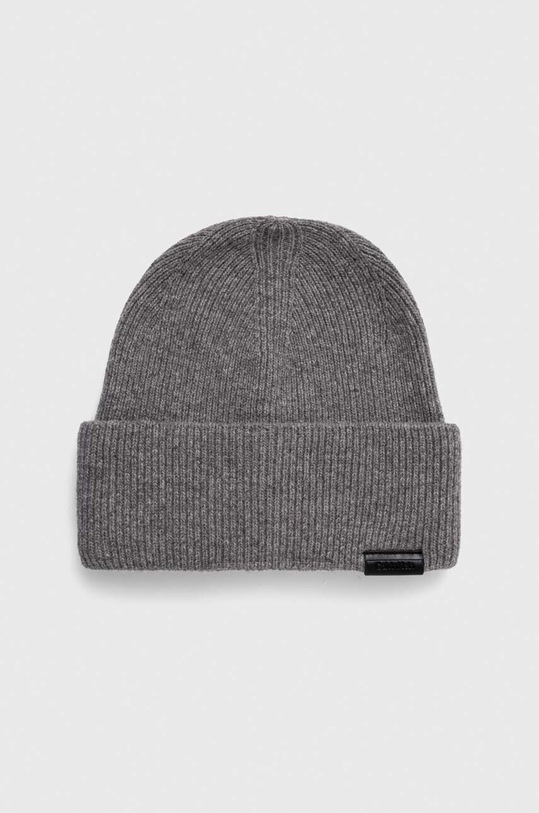 Calvin Klein czapka wełniana wełna szary K50K510978