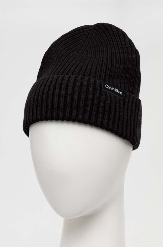 Шапка з домішкою кашеміру Calvin Klein K50K510982 чорний AW23