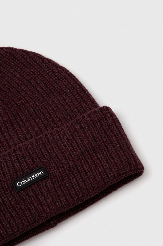 Akcesoria Calvin Klein czapka wełniana K50K510984 fioletowy