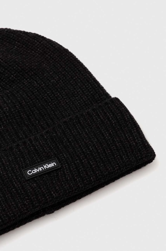 Akcesoria Calvin Klein czapka wełniana K50K510984 czarny