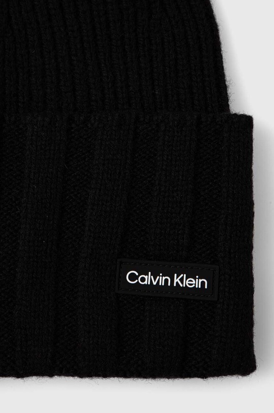 Akcesoria Calvin Klein czapka wełniana K50K510985 czarny
