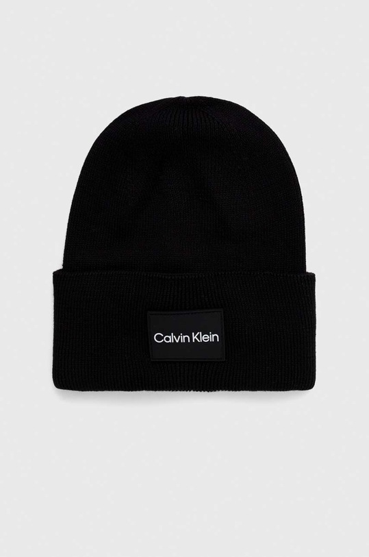 Calvin Klein czapka bawełniana aplikacja czarny K50K510986