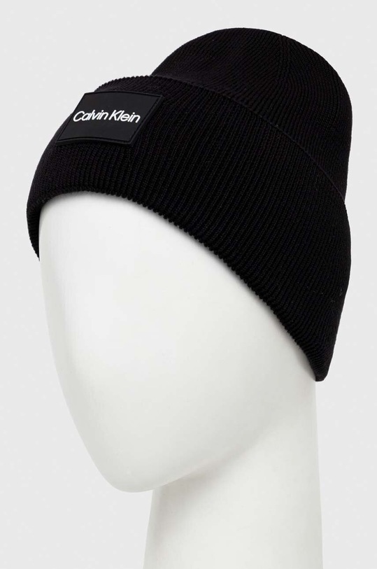 Akcesoria Calvin Klein czapka bawełniana K50K510986 czarny