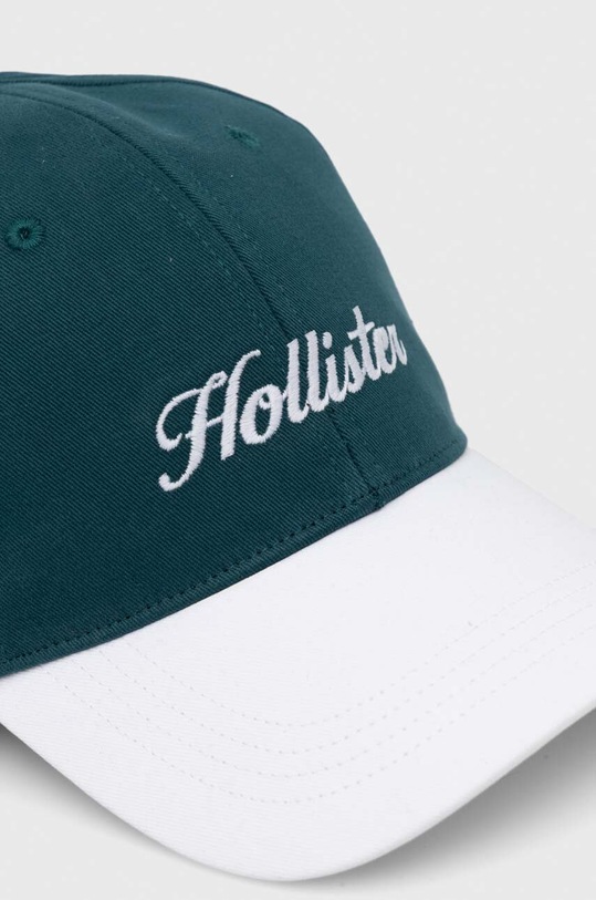 Hollister Co. czapka z daszkiem bawełniana KI312.3021.310 zielony AW23