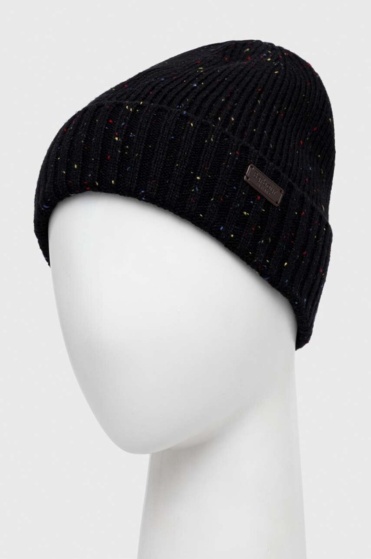 Čepice a šála Barbour Carlton Fleck Beanie & Scarf Gift Set černá MGS0047