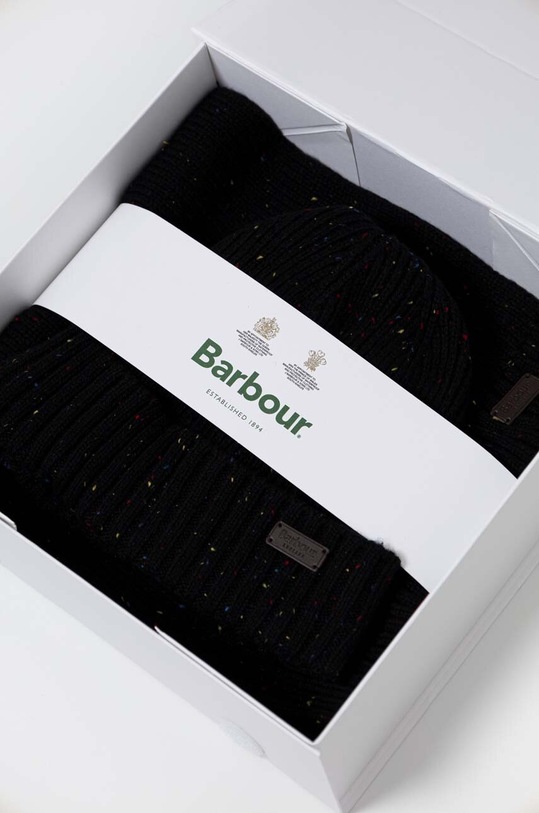 Čepice a šála Barbour Carlton Fleck Beanie & Scarf Gift Set MGS0047