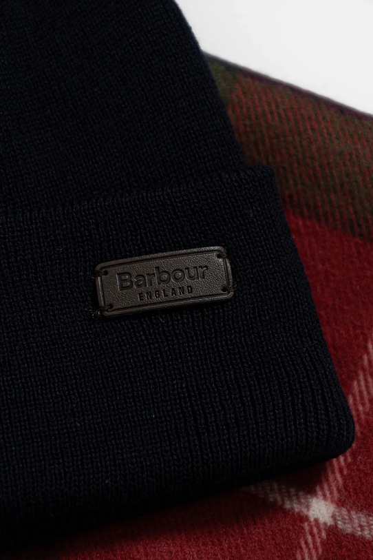 Barbour czapka i szalik MGS0079 granatowy
