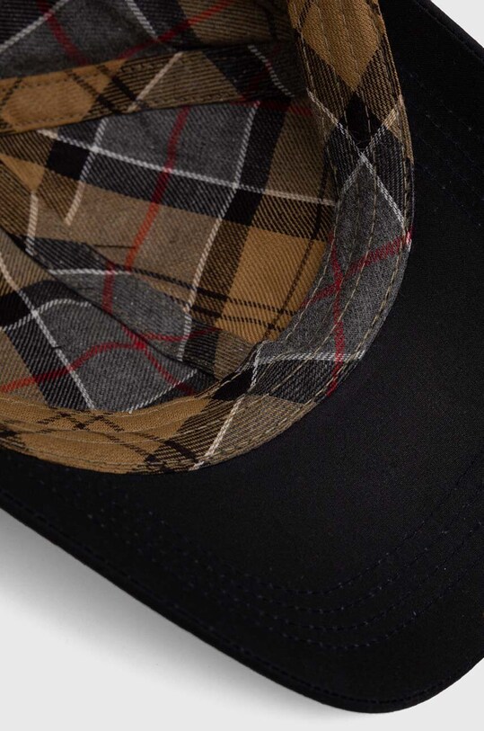 Barbour czapka z daszkiem bawełniana granatowy MHA0005