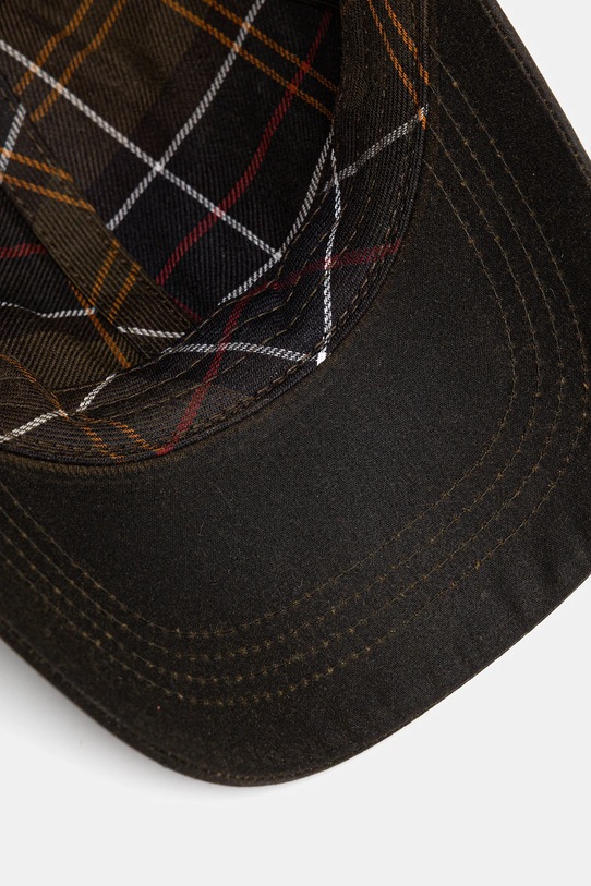 Barbour czapka z daszkiem bawełniana zielony MHA0005