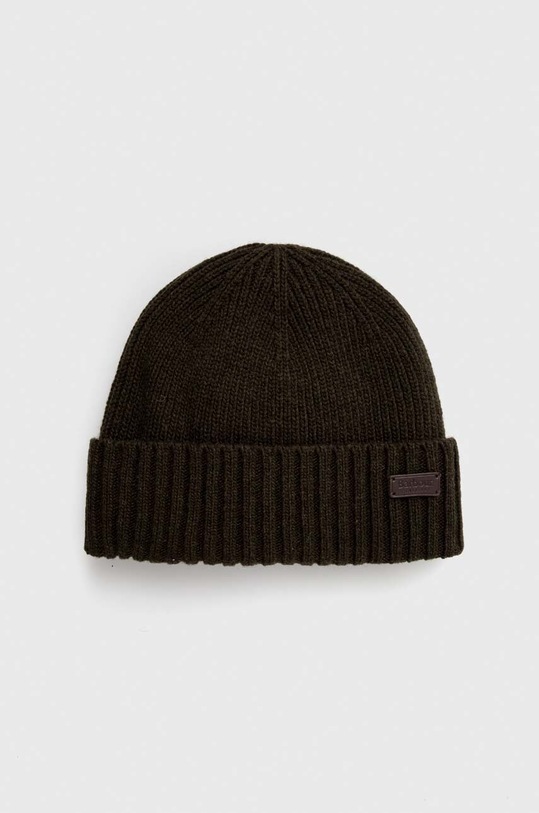 Вълнена шапка Barbour вълна зелен MHA0449