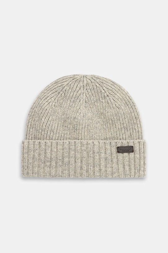 Barbour czapka wełniana wełna szary MHA0449