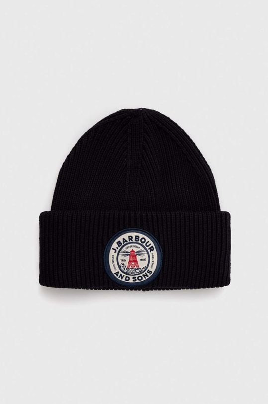Шапка Barbour Dunford Beanie средно дебел тъмносин MHA0821