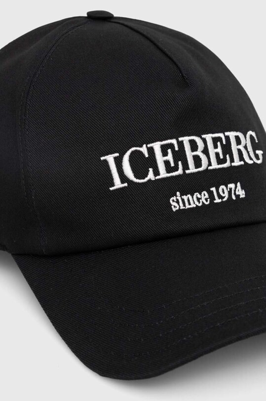 Iceberg czapka z daszkiem bawełniana 7103.6920 czarny AW23