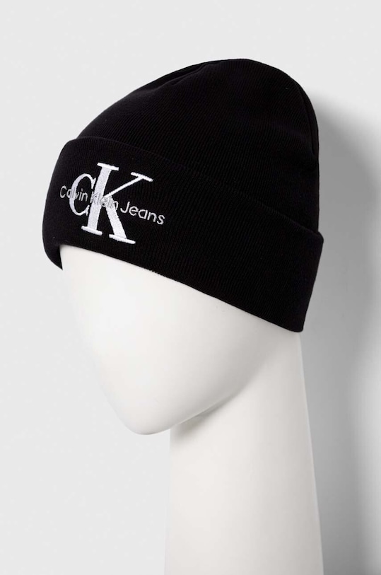 Calvin Klein Jeans czapka i szalik bawełniany K50K511199 czarny AW23