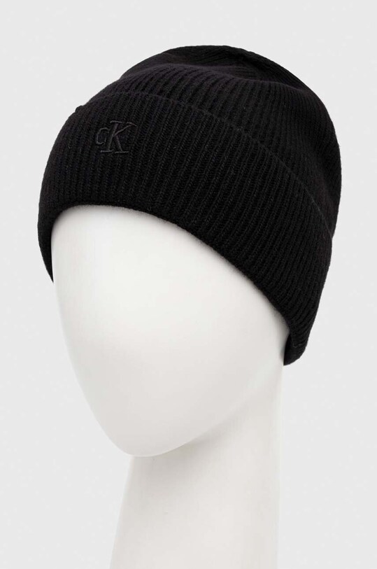 Шапка с примесью шерсти Calvin Klein Jeans K50K511158 чёрный AW23